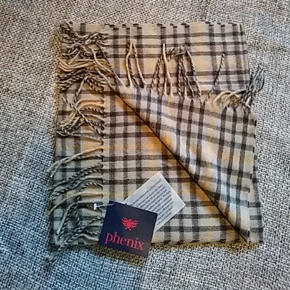Phenix Plaid Cashmere Scarf - Picture 1 of 4