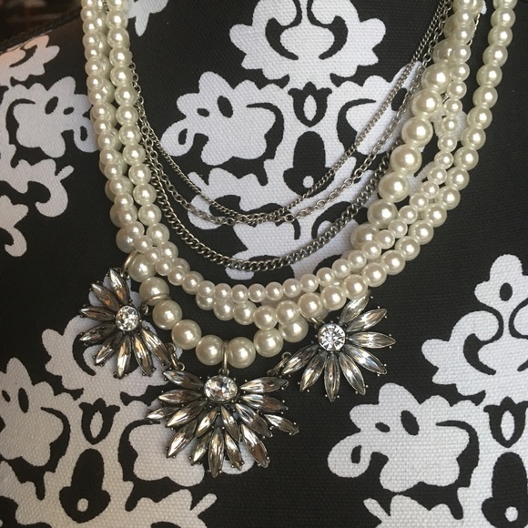 Suagrfix by Baublebar statement pearl/gem necklace - Picture 2 of 4