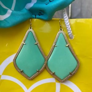 Kendra Scott Large Alex drop earrings Sea foam