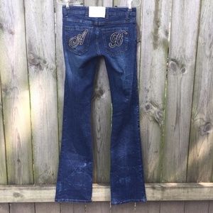 Apple Bottoms Jeans Dk Blue Straight Leg AB Pocket