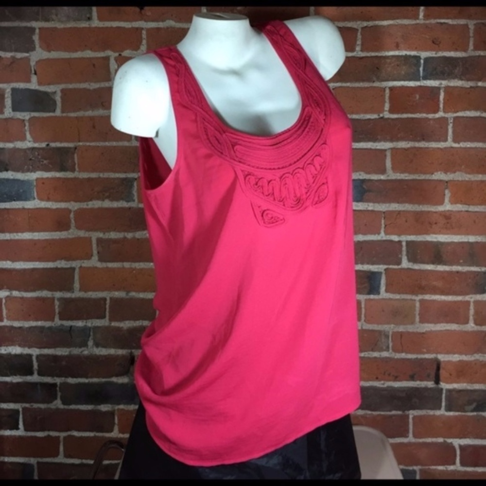 Banana Republic Sleeveless Tank Blouse Coral Pink