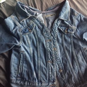 Off the shoulder Jean jacket
