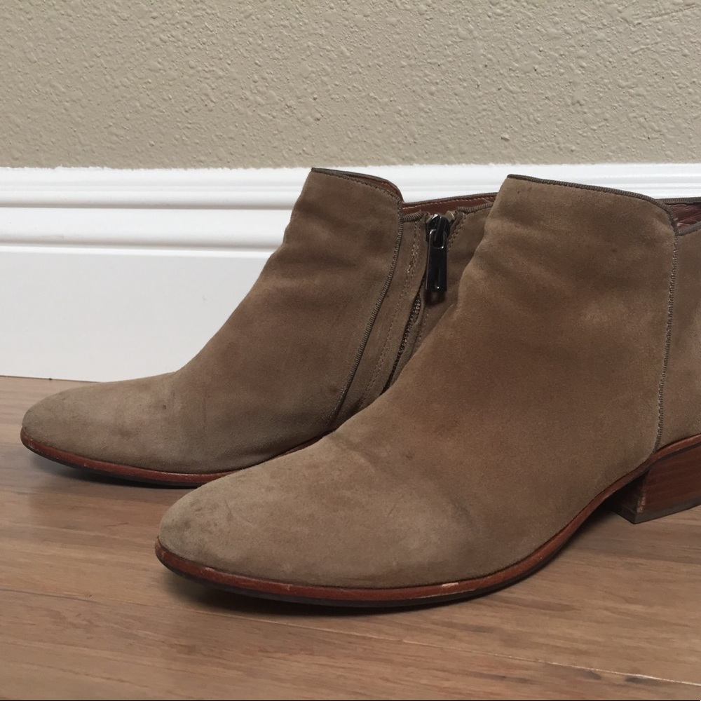 Sam Edelman Petty Brown Suede Ankle Boots 8M