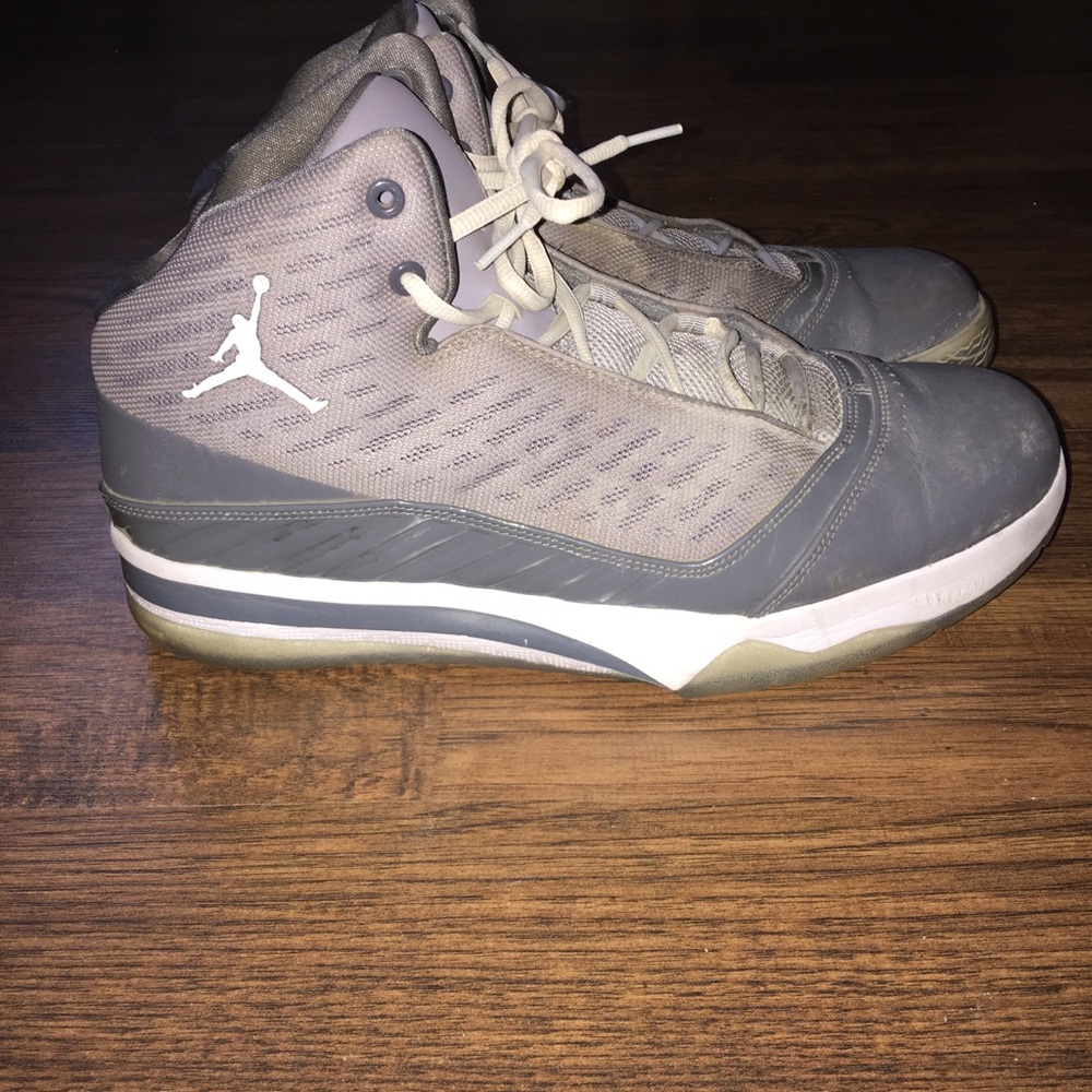 Men’s gray Jordan’s