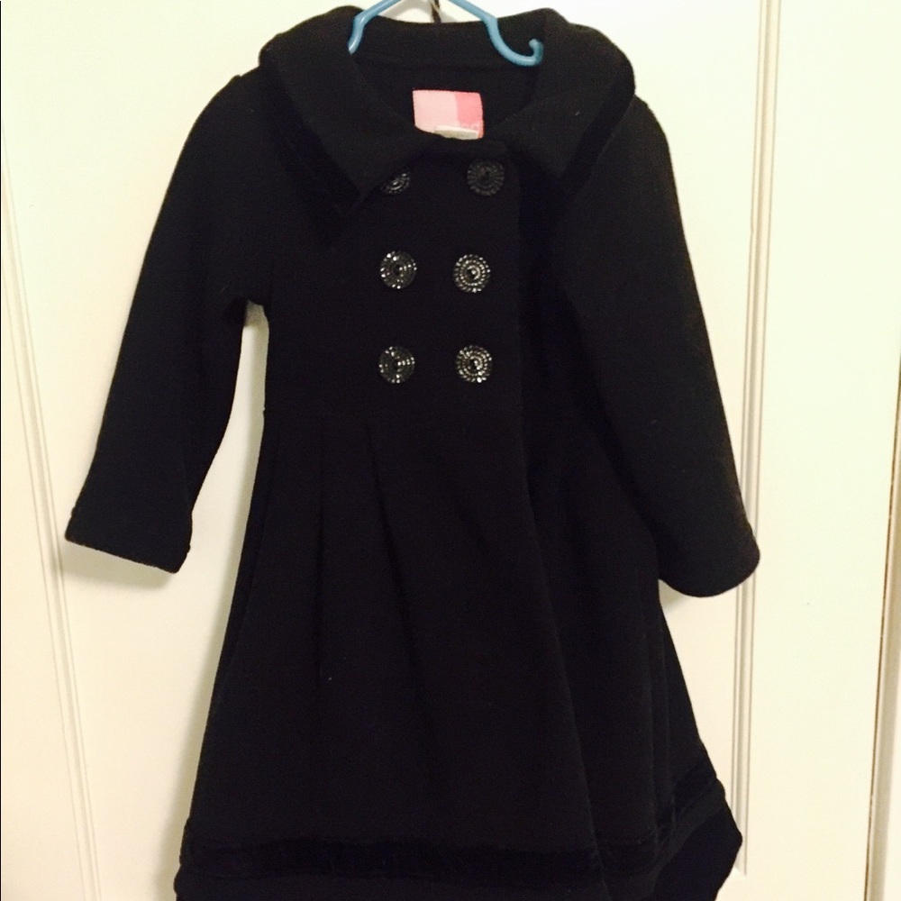 Girls warm formal winter peacoat