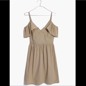Madewell off the shoulder khaki dress, size 14