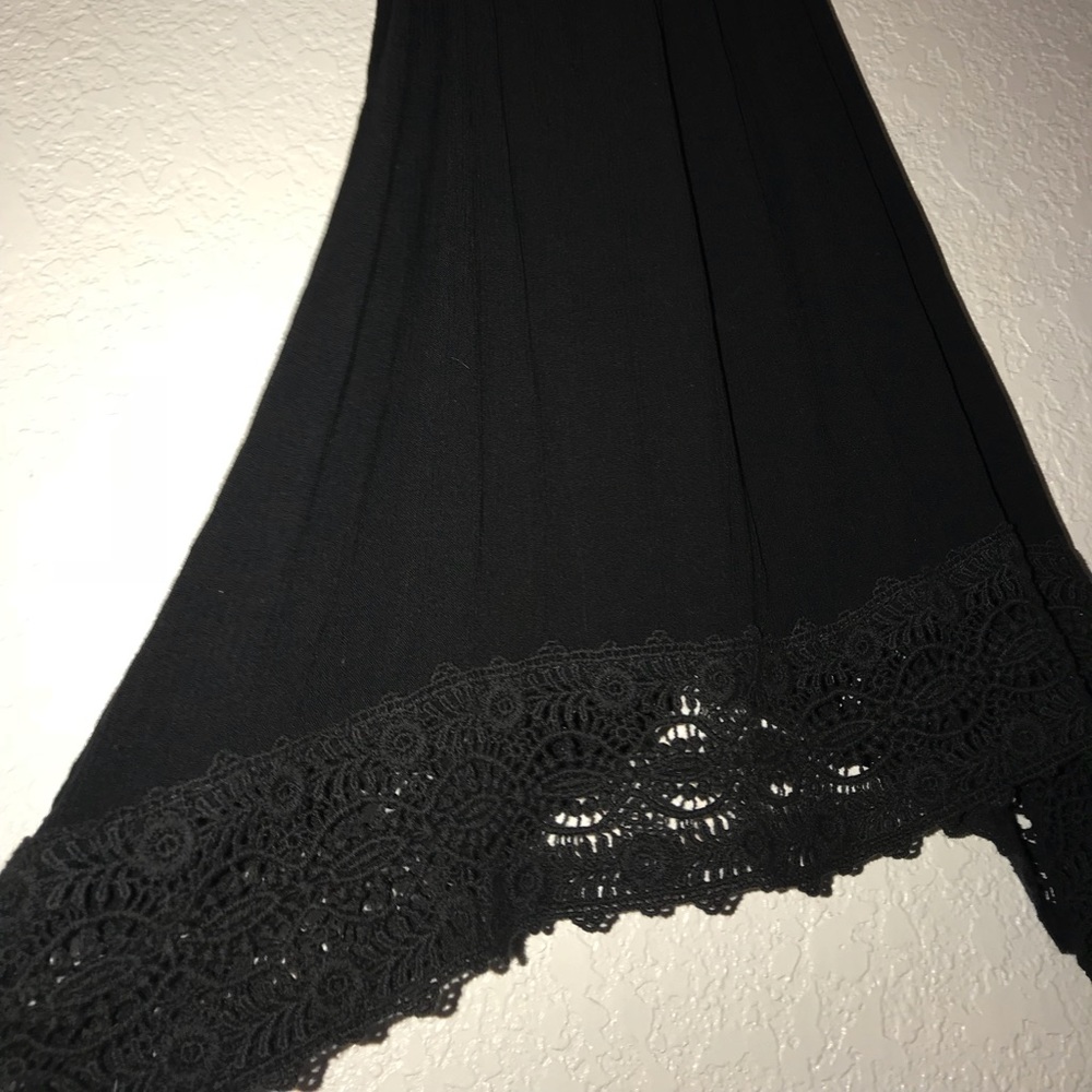 Black tank top with designed bottom