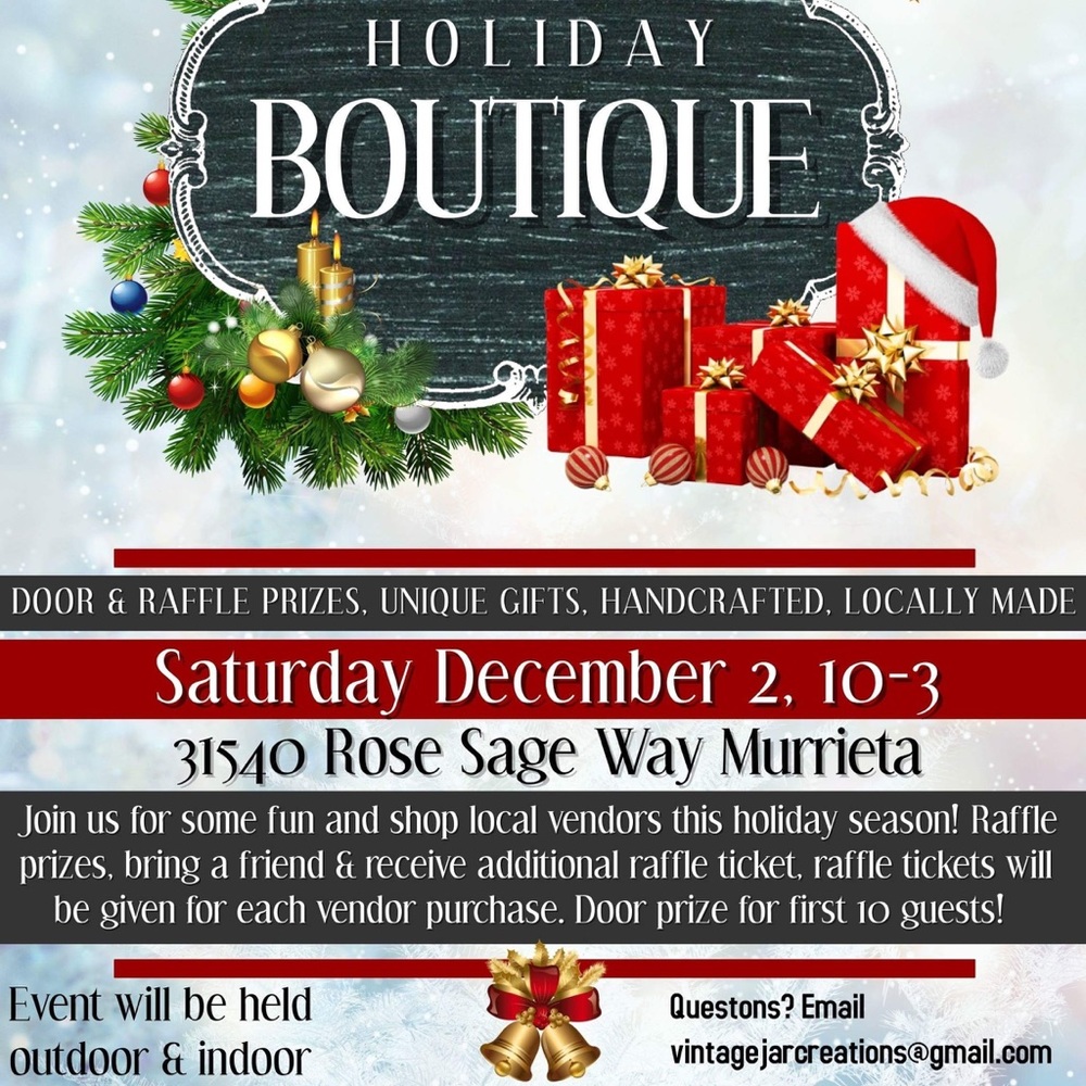 SoCal (Murrieta) Holiday Boutique!