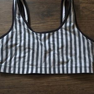 Striped pink sports bra
