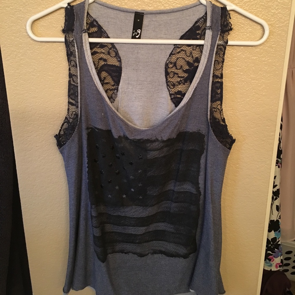 American flag tank top