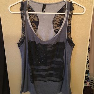 American flag tank top