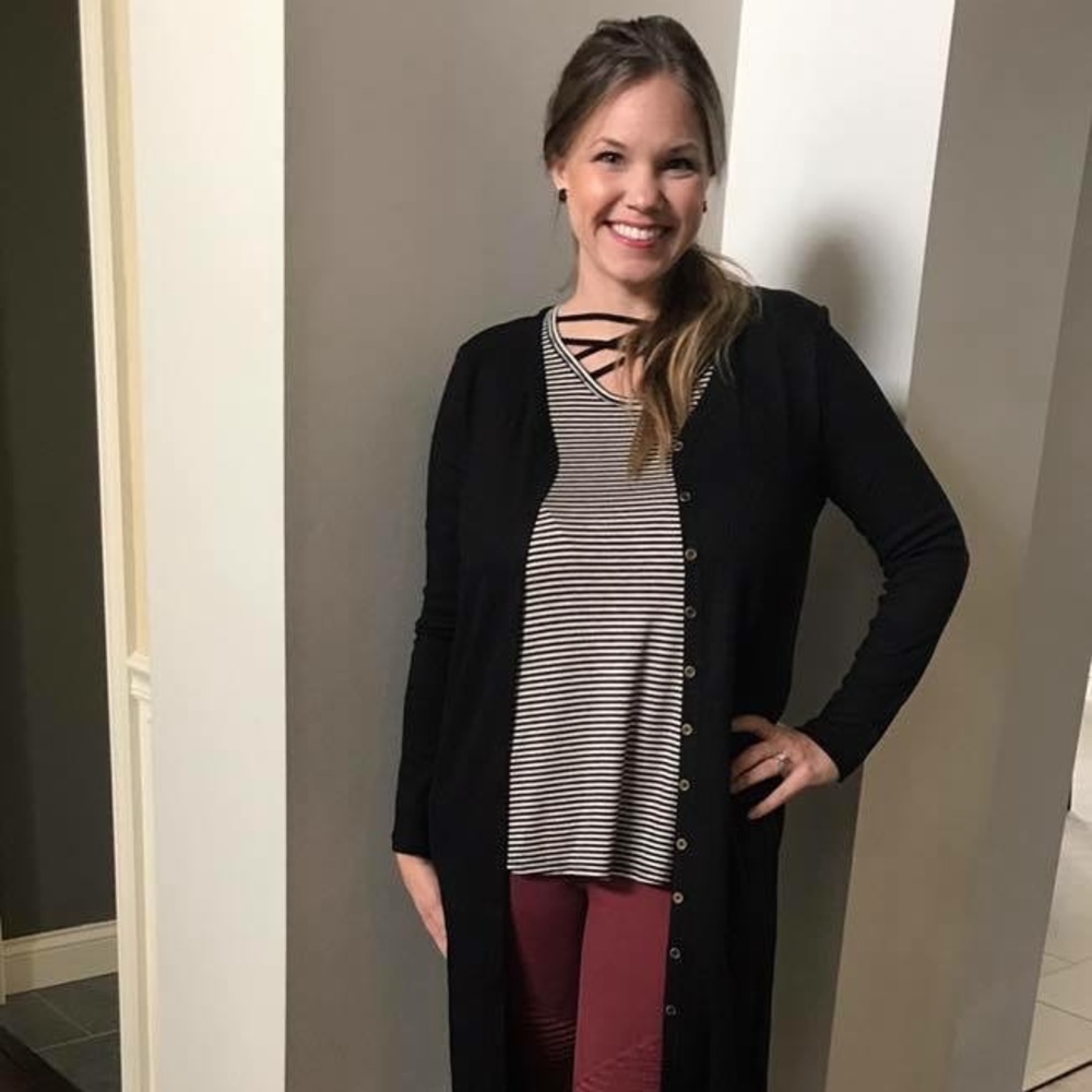 Button-down Ribbed Cardigan