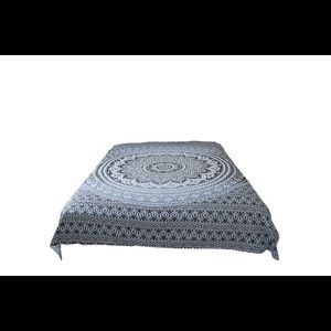 Twin Hippie Grey Ombre Mandala Tapestry Bohemian