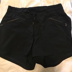 Black athletic shorts