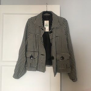 Herringbone cropped jacket