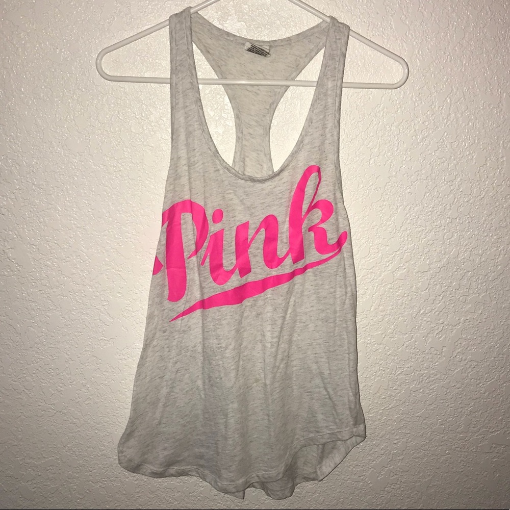 PINK razor back tank top