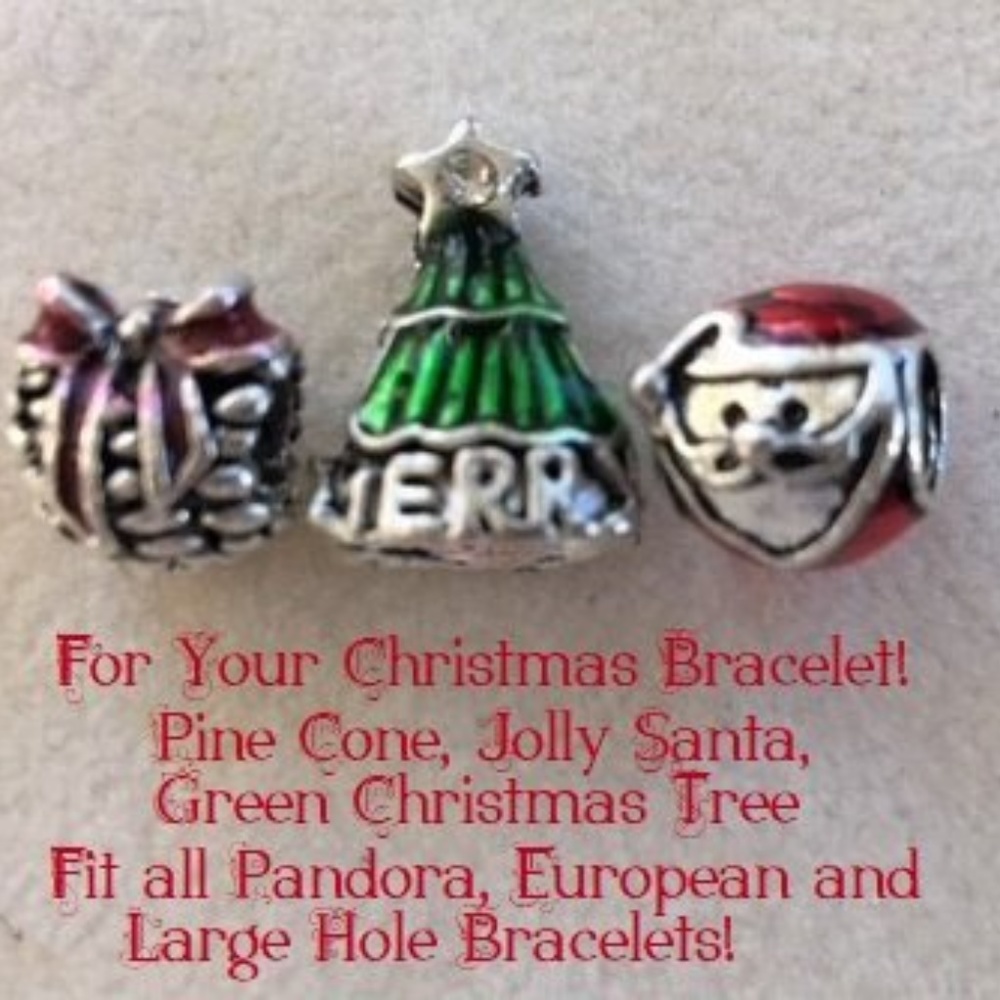 European Charm Christmas Set for Holiday Bracelets