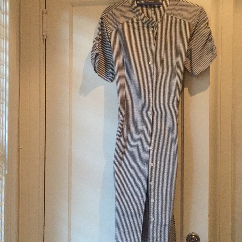 Neumann Marcus Striped Dress