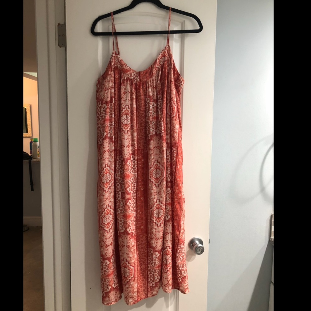 Lucky Brand tapestry print midi dress, size XL