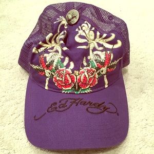 Purple Ed Hardy SnapBack