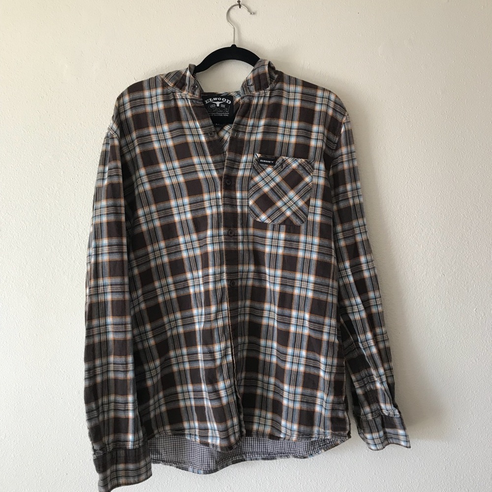 Elwood plaid sweater with hood