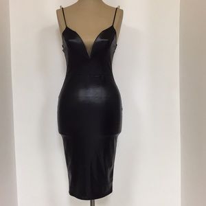 Black latex dress (((size S)))