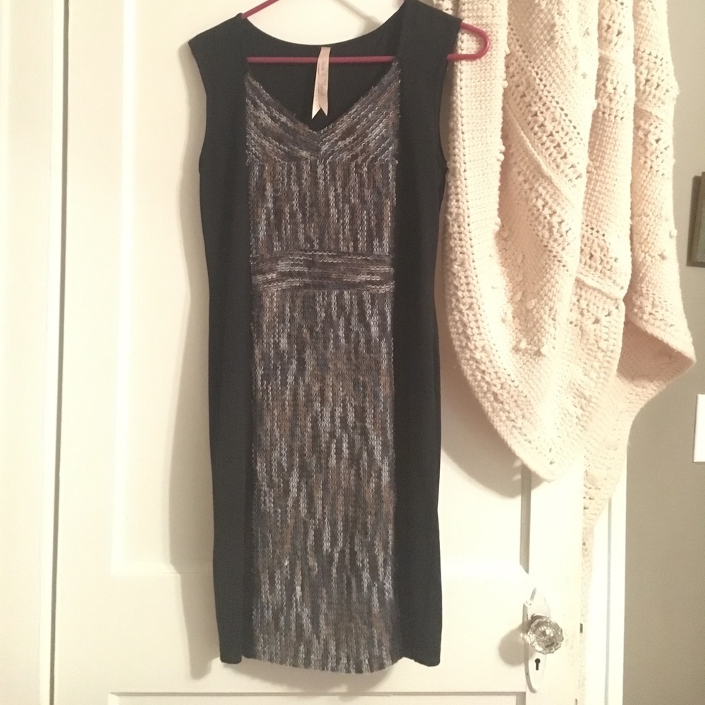 Classic black dress with beautiful front detail