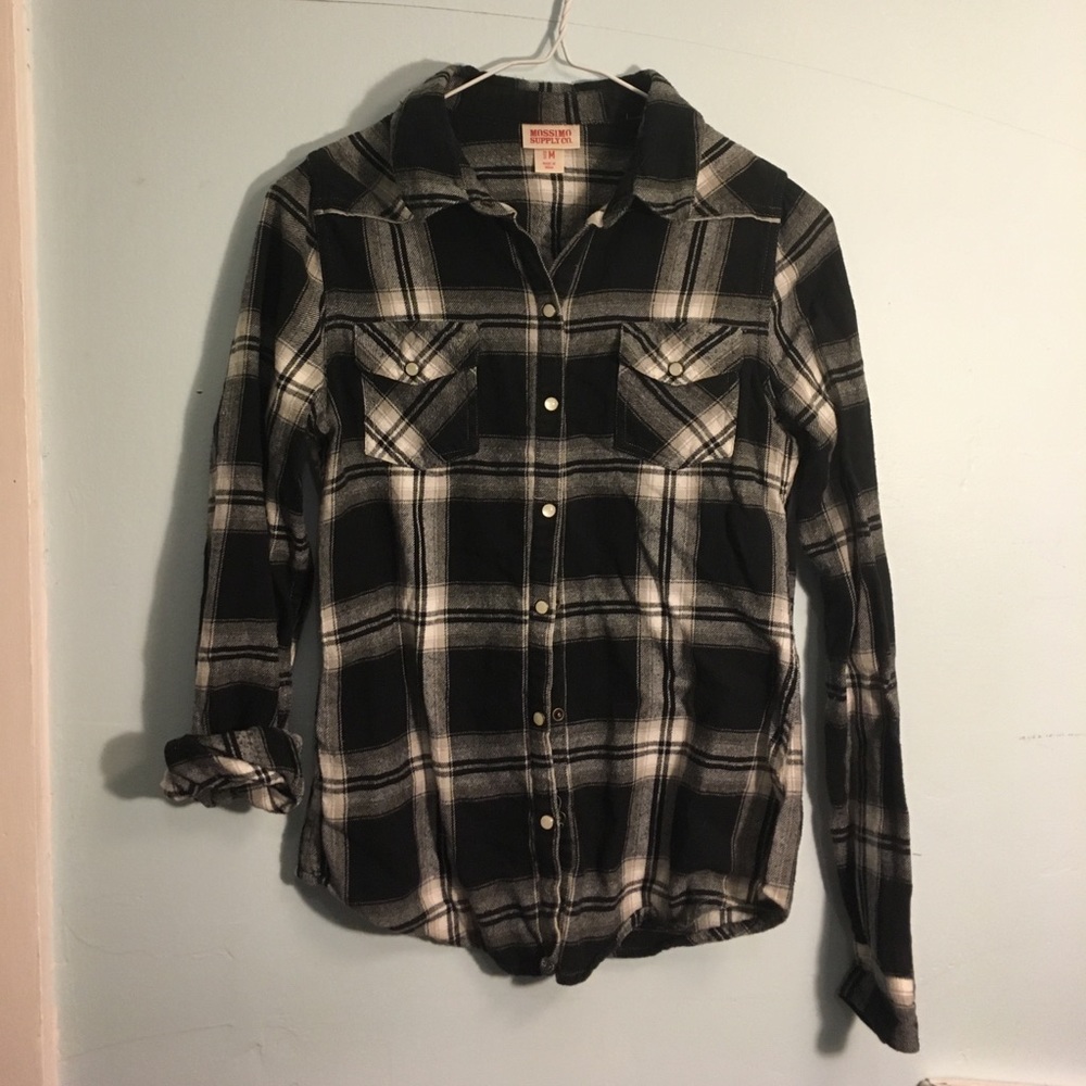 Mossimo supply co black flannel shirt