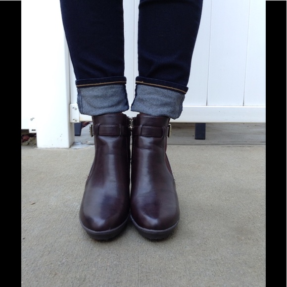 SOLD- Etienne Aigner- Brown Ankle Booties - Picture 2 of 8