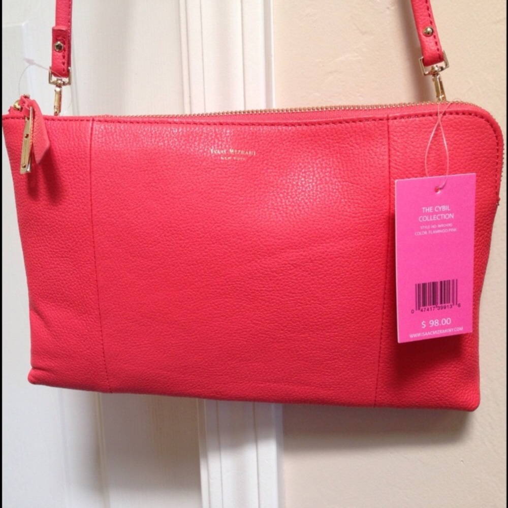 Isaac mizrahi flamingo pink crossbody