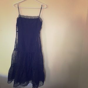 Betsey Johnson Black Chiffon Dress