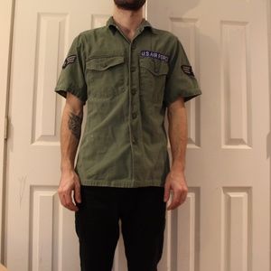 US Airforce Vietnam Era Button Down Surplus Shirt