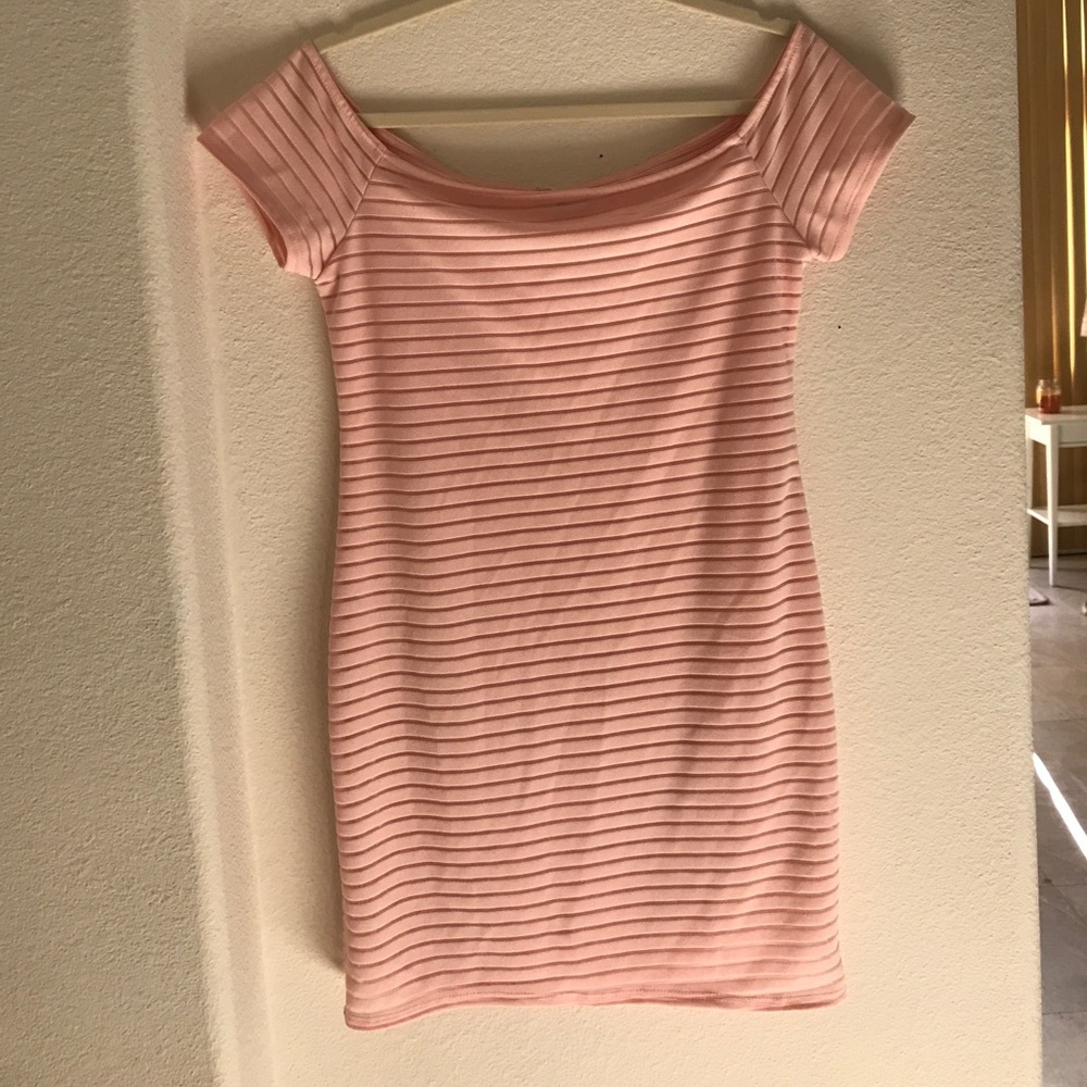 Pink body con dress