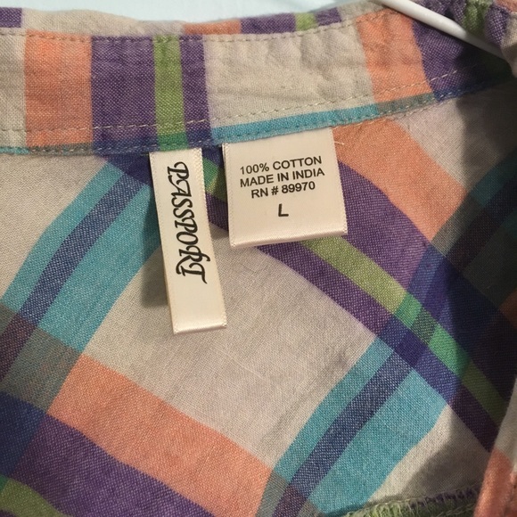 3/4 sleeve plaid shirt - Picture 2 of 4