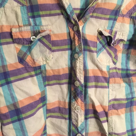 3/4 sleeve plaid shirt - Picture 3 of 4