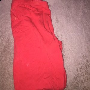 Red leggings. *WORN ONCE*