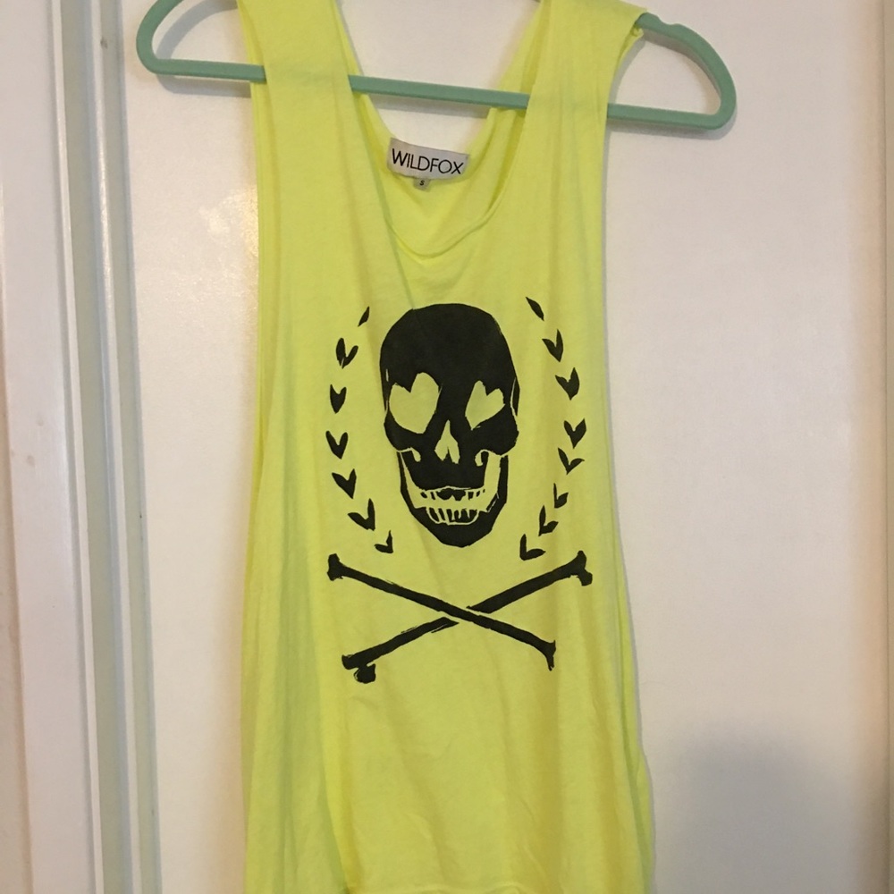 SOLD Wildfox NWOT destroyed skull 💀 tank
