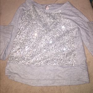 Gray glitter shirt!