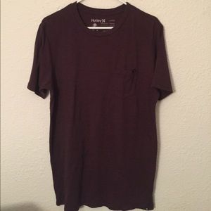Hurley Men's Tee w/ Pocket. Dark Red. Size Large