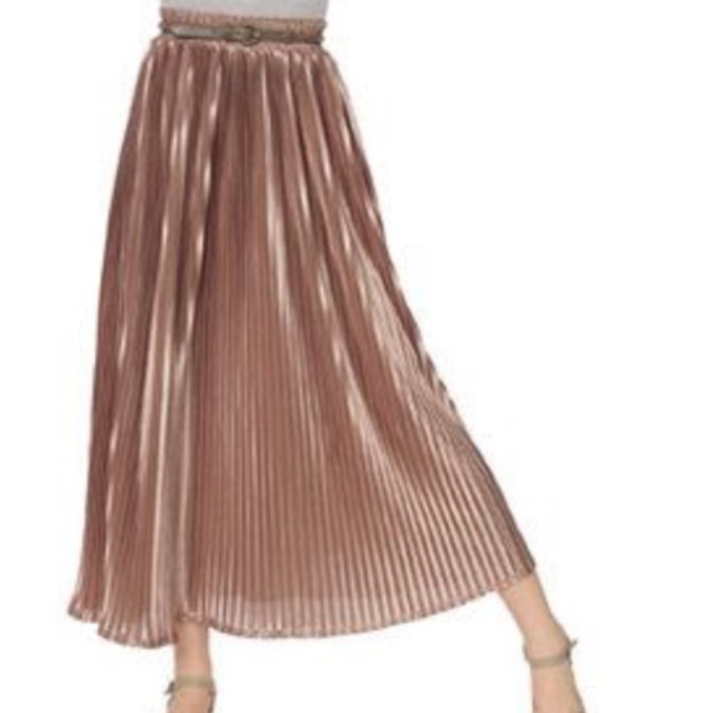 American Apparel pleated skirt sparky taupe