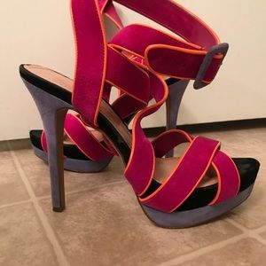 Jessica Simpson color Block Heels
