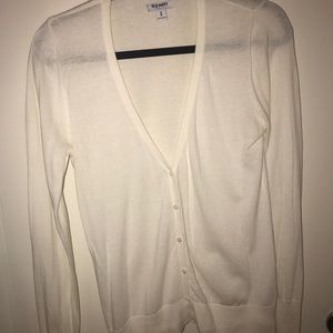 White cardigan