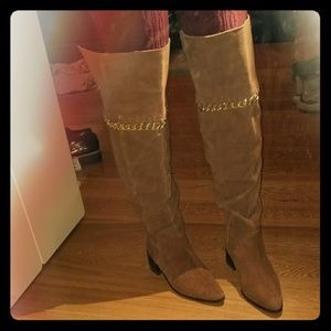 Suede OTK boots