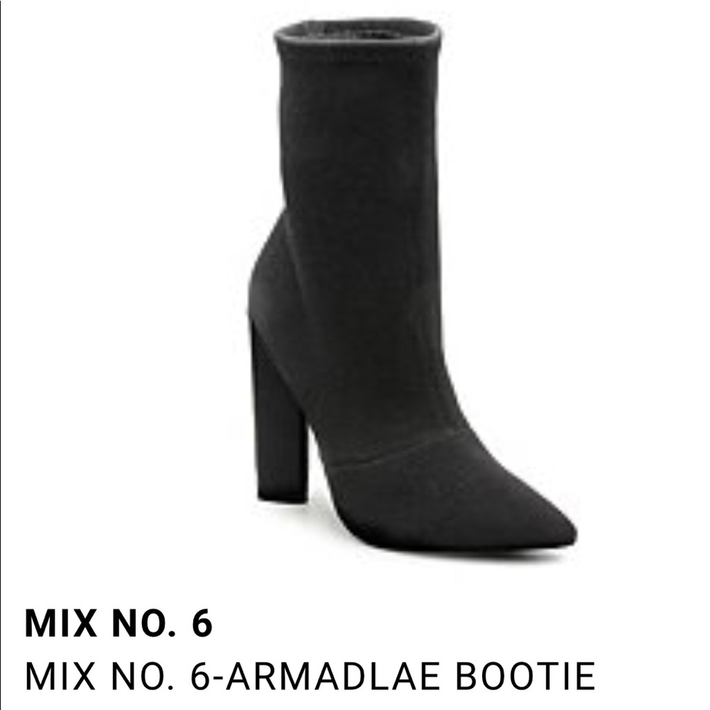 SOLD.  Mix 6 Black sock bootie