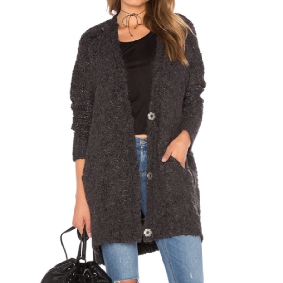Free People Boucle Slouch Cardi - Picture 2 of 5