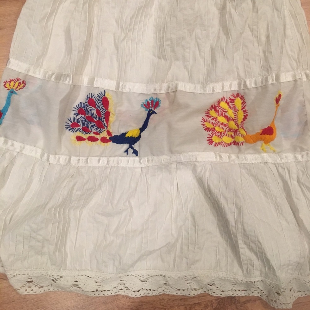 Vintage dress with print on bottom sewn by hands - Picture 2 of 3