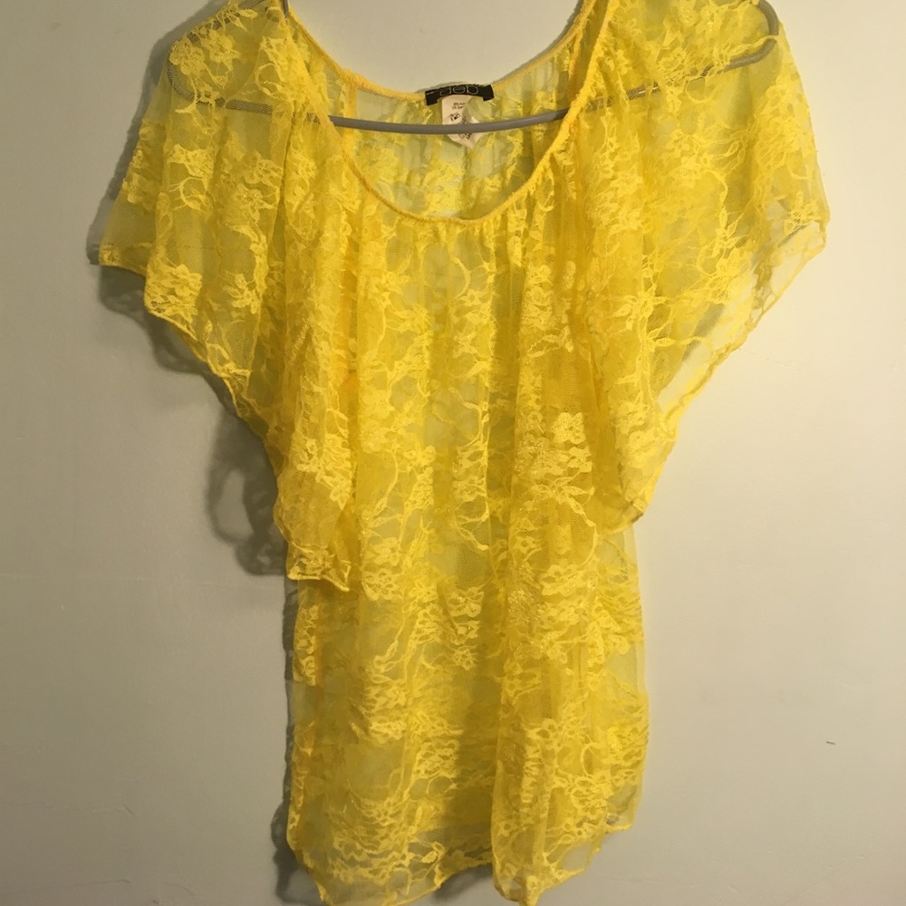 Yellow see through top