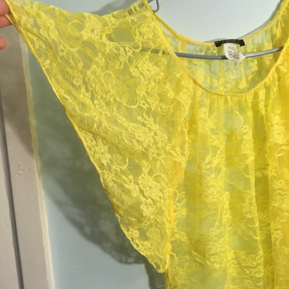 Yellow see through top - Picture 3 of 3