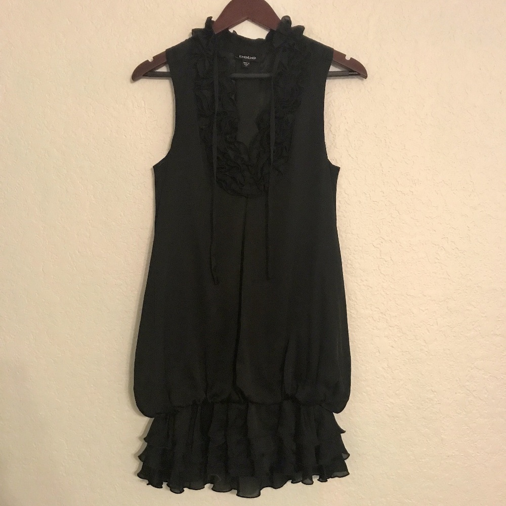bebe Black Silk Dress