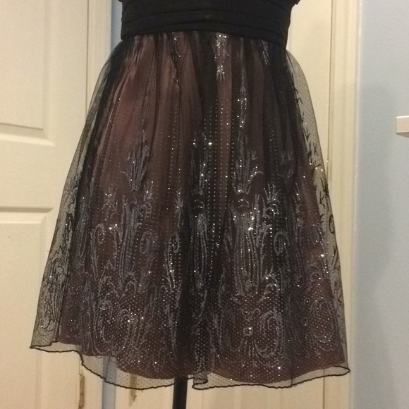 trixxi Metallic Pink Party Dress  Juniors Size 9 - Picture 2 of 8